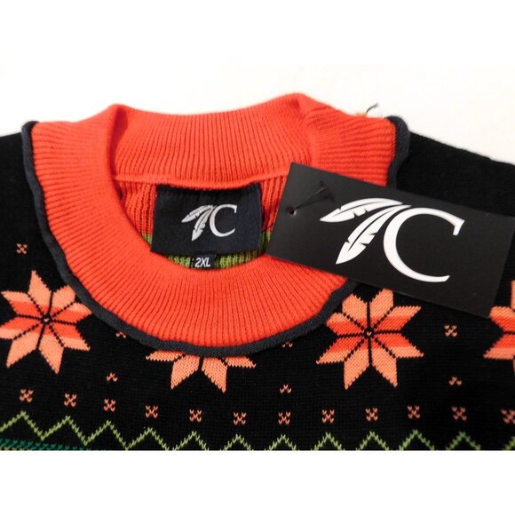Choctaw Casino Christmas Sweater 2XL Red Green Black Reindeer Snowflake Cotton - Picture 10 of 12